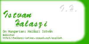 istvan halaszi business card