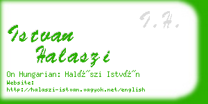 istvan halaszi business card